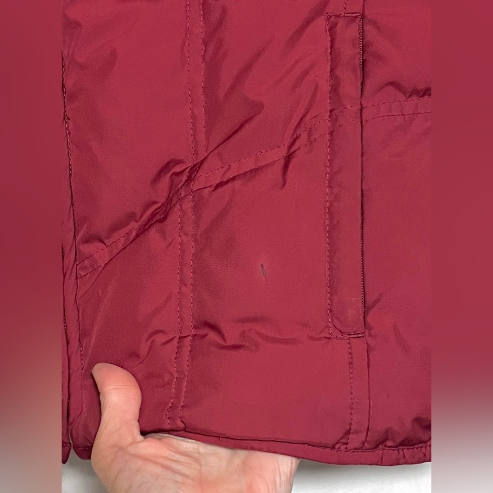 Pendleton Duck Down / Feather Puffer Vest Burgund… - image 5